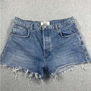 Reformation Charlie Cutoff Jean Short Women's Size 10/12 Blue High Rise Casual